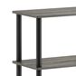 HOMLUX Turn-N-Tube 4-Tier Storage Shelf in French Oak and Black, , large