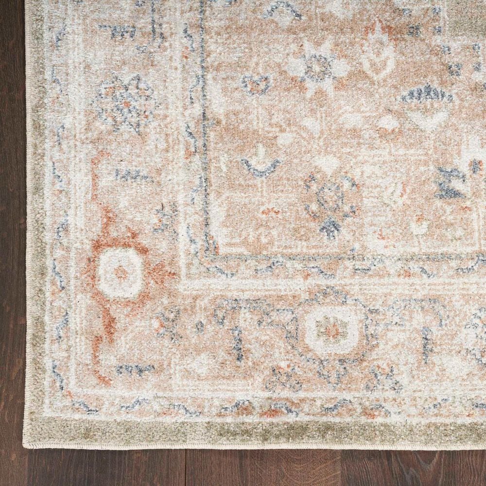 Nourison Astra Machine Washable 5&#39;3&quot; x 7&#39; Sage and Multicolor Area Rug, , large