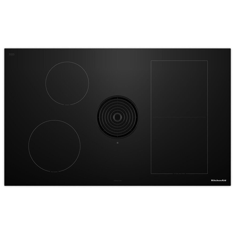 KitchenAid 36" Induction Cooktop with 4 Cooking Zones in Black, , large