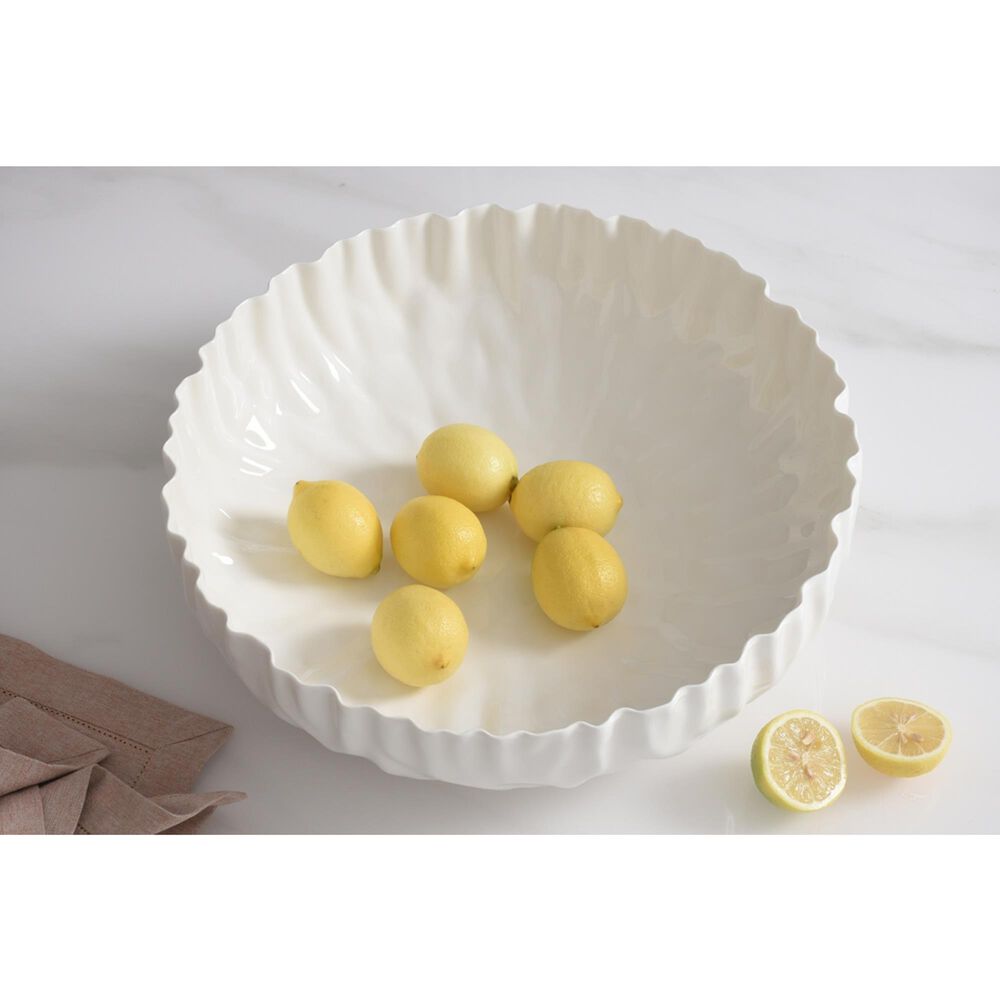 Pampa Bay Mascali Bianca XL Shallow Bowl in White, , large