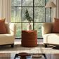 Jennifer Taylor Home Fuji Storage Ottoman in Burnt Orange, , large