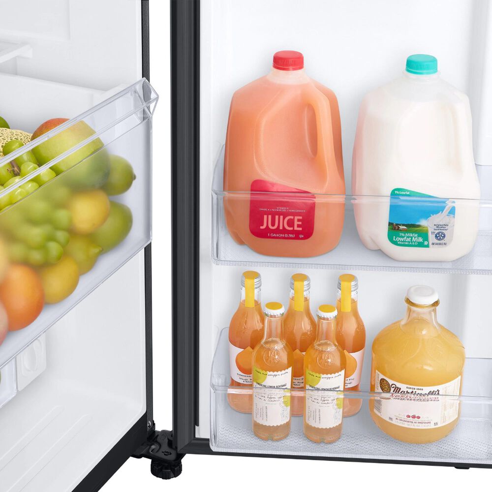 Samsung 27.4 Cu. Ft. Large Capacity Side by Side Refrigerator in Black Stainless Steel, , large