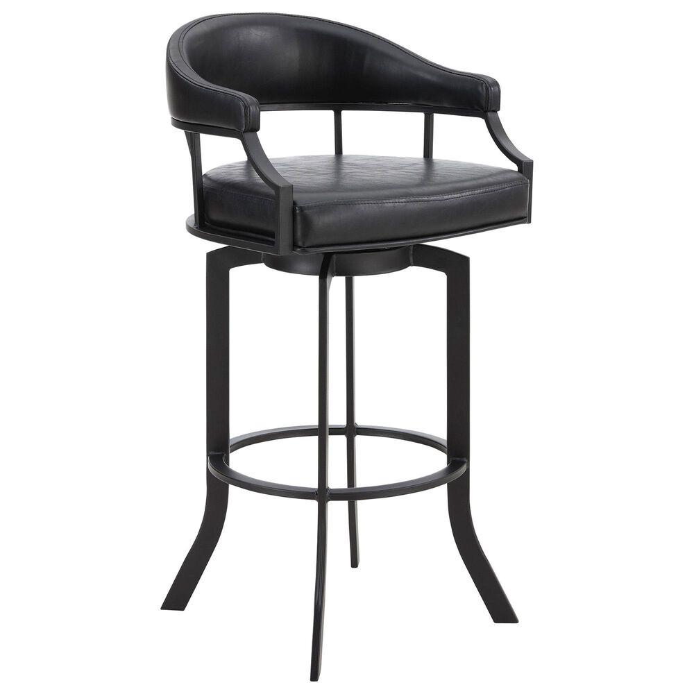 Blue River Pharaoh 26" Swivel Counter Stool in Black, , large
