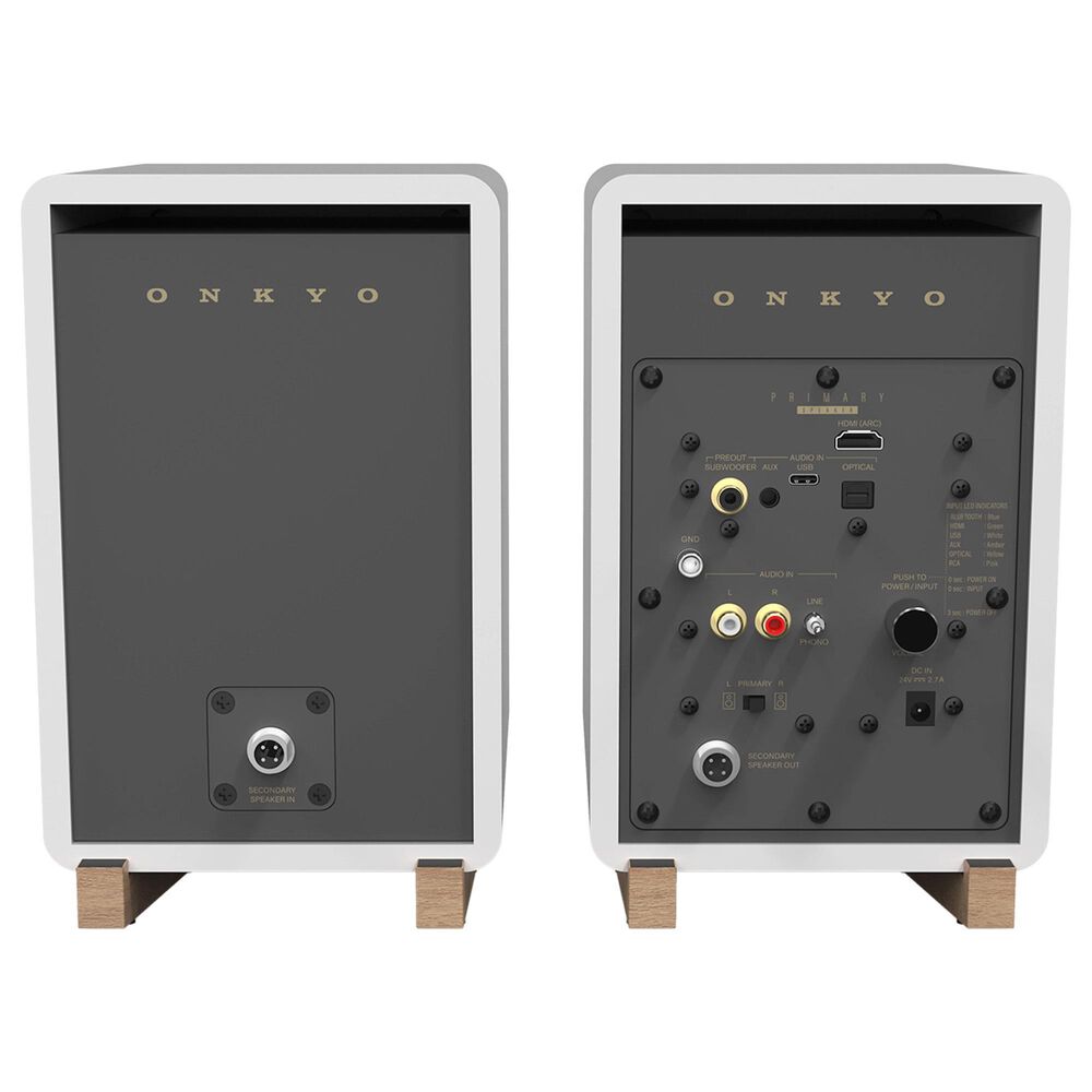 Klipsch Flexus 4&quot; Powered Monitors Bookshelf Speakers Pair in White, , large