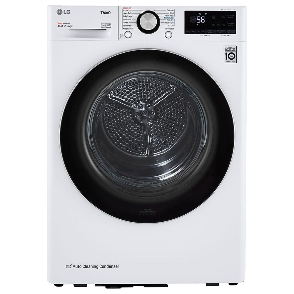 LG 4.2 Cu. Ft. Electric Dryer with Dual Inverter HeatPump in White, , large
