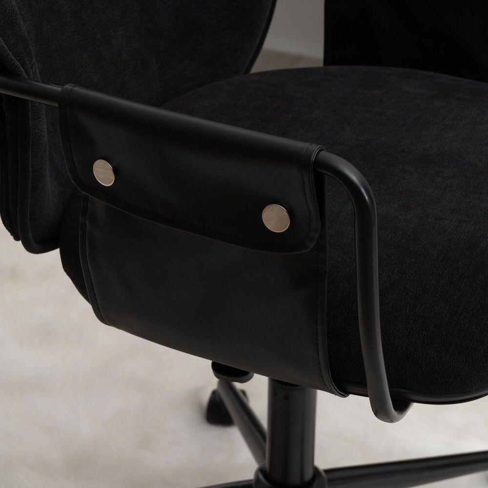 Linon Home Decor Karri Office Chair in Black, , large