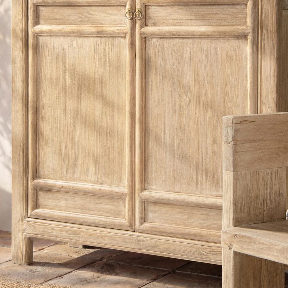 Jennifer Taylor Home Arden 83" 2-Door Tall Bookcase Storage Cabinet in Heritage Light Natural Brown, , large