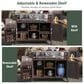 HOMLUX 50" Outdoor Kitchen Island in Dark Brown and Stainless Steel, , large