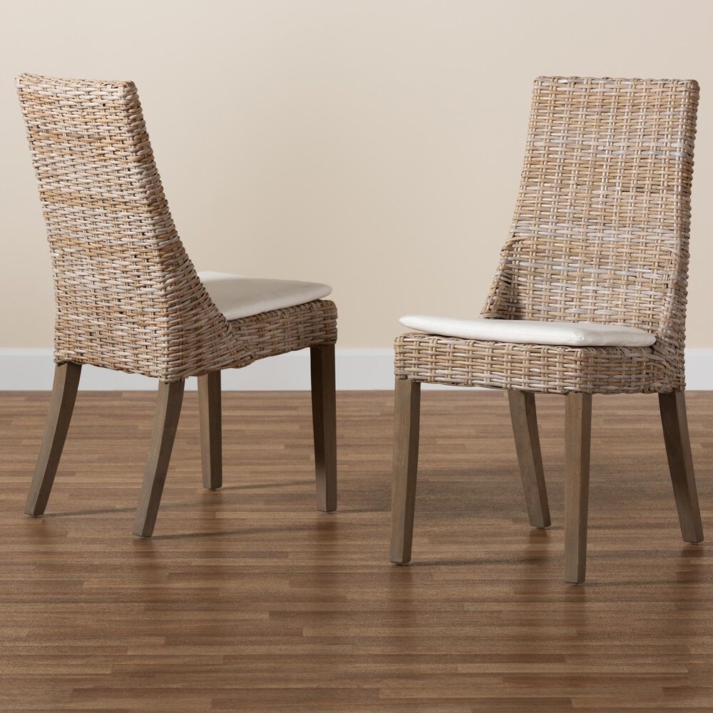 Baxton Studio Toby Side Chair in Greywashed and Brown (Set of 2), , large