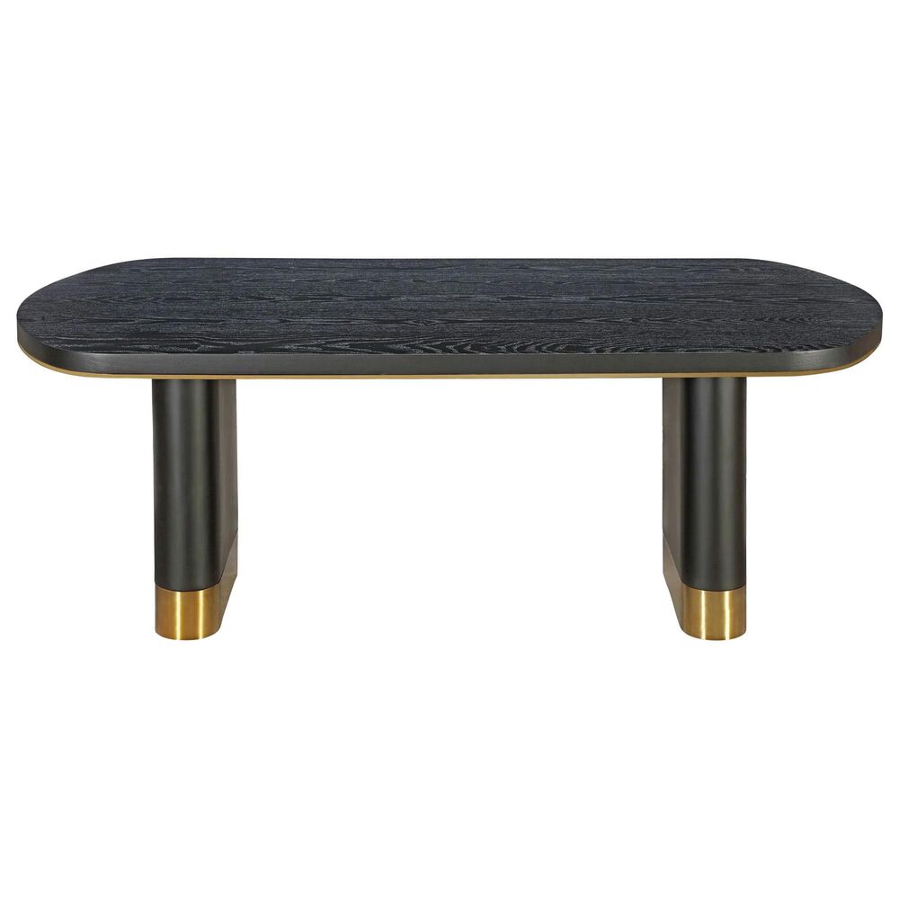 Urban Home Doheny Dining Table in Black and Brass Table Only NFM