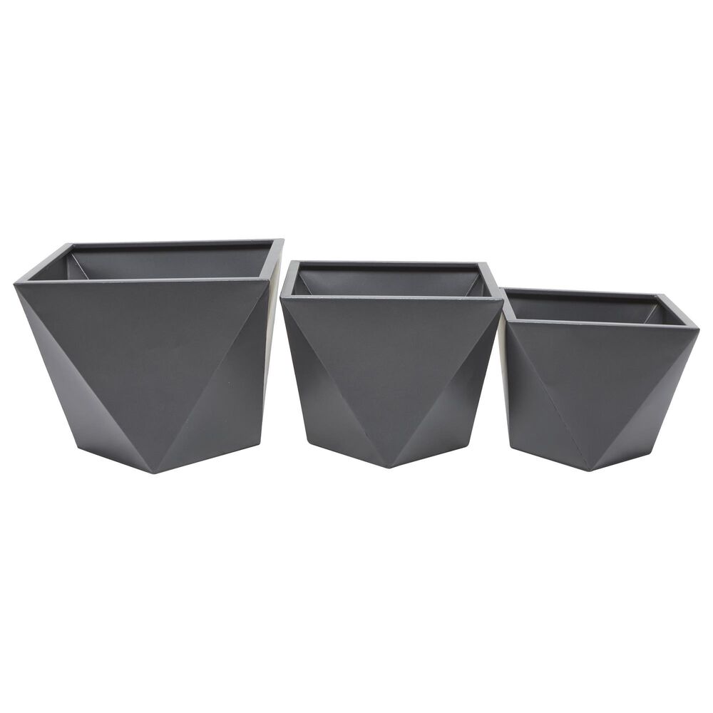 Maple and Jade 14" x 18" Planter in Gray (Set of 3), , large