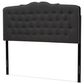 Baxton Studio Lucy King Panel Headboard in Dark Grey, , large