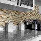 Shaw Molten Stretch Hexagon Penny 11.77" x 11.81" Glass Mosaic Sheet, , large