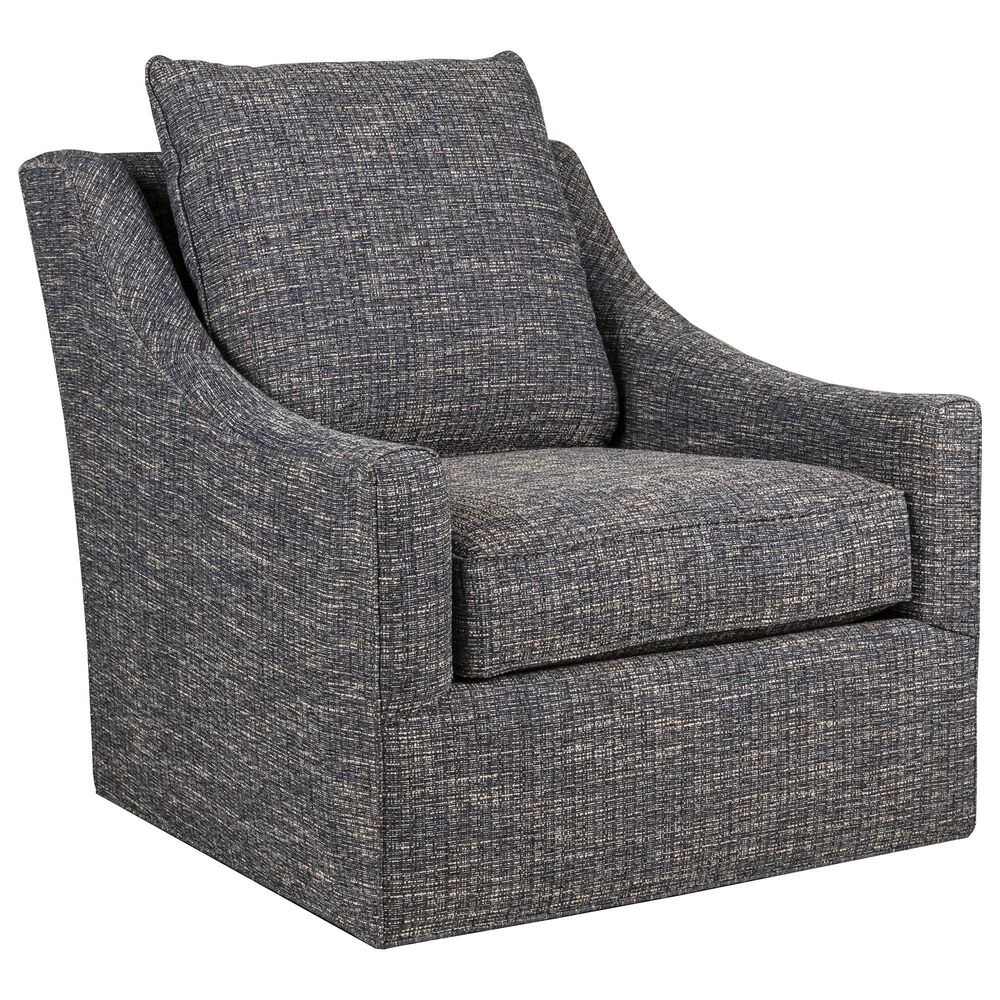 Century Willem Swivel Chair in Blue Menswear, , large