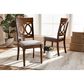 Baxton Studio Lucie Dining Chair in Grey/Walnut Brown (Set of 2), , large