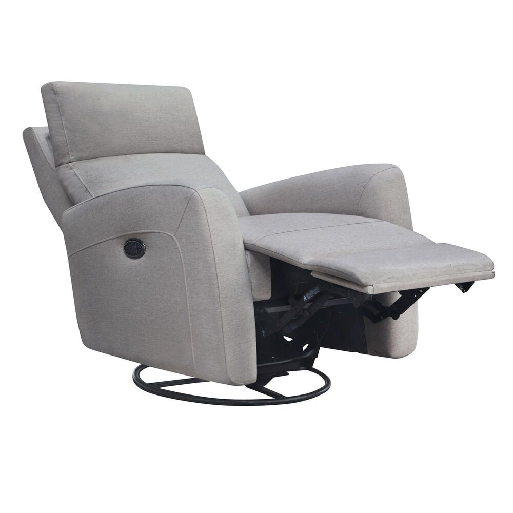 Eastern Shore Jordan Triple Power Swivel Glider Recliner in Fog Gray, , large