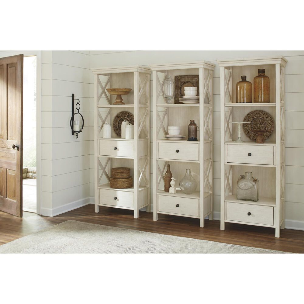 Ashley Bolanburg 3-Shelf Display Cabinet in Antique White, , large