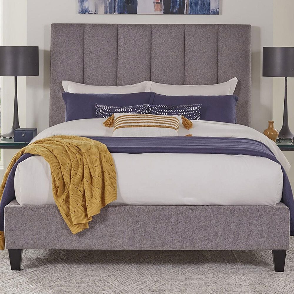 Simeon Collection Avery Queen  BAVE&#35;8000HB-FBR-STR Upholstered Bed in Stream, , large