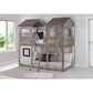 Forest Grove Twin over Twin Treehouse Bed in Dark Grey, , large