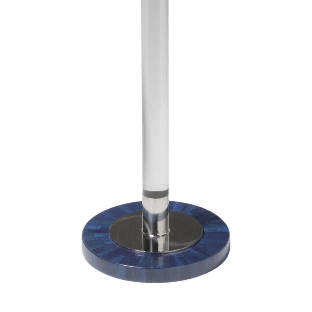 Artistica Metal Invicta Round Spot Table in Navy Blue and Polished Nickel, , large