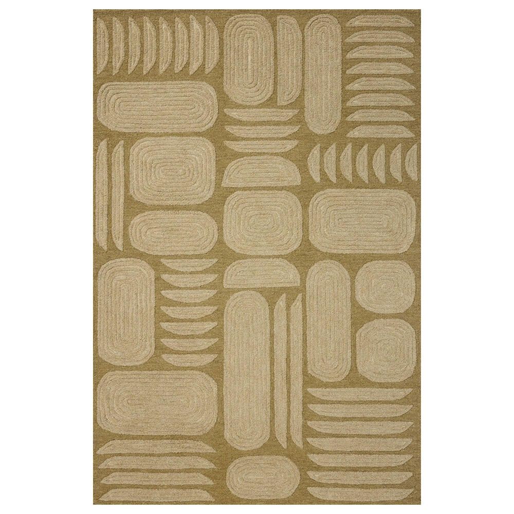 Loloi Madi Light Olive and Oatmeal 9"3" x 13" Area Rug, , large