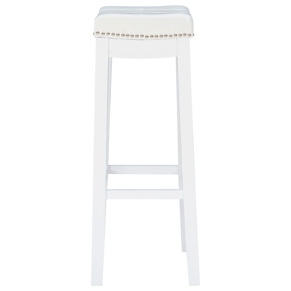 Linon Home Decor Claridge Bar Stool in Bright White, , large