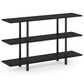 HOMLUX Turn-N-Tube 3-Tier Wide Display Shelf in Espresso and Black, , large