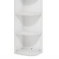 HOMLUX 5-Tier Corner Open Shelf Bookcase in White, , large
