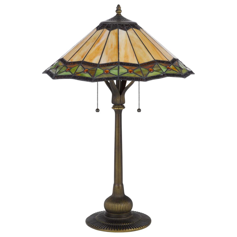 Cal Lighting Armscroft Tiffany Table Lamp in Bronze, , large