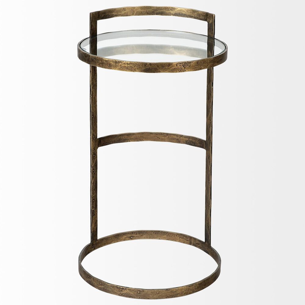 Mercana Reimer Accent Table with Glass Top in Gold, , large
