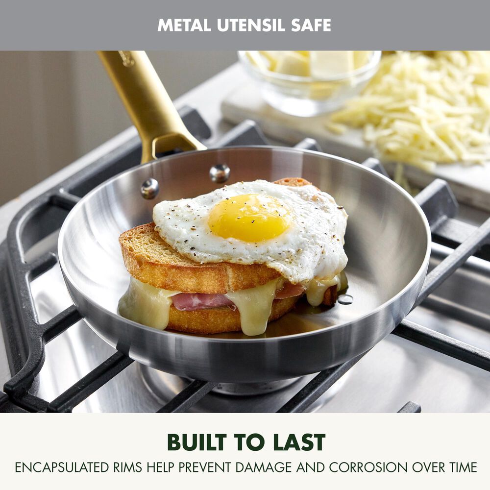 Green Pan Reserve 8" Open Frypan in Stainless Steel, , large