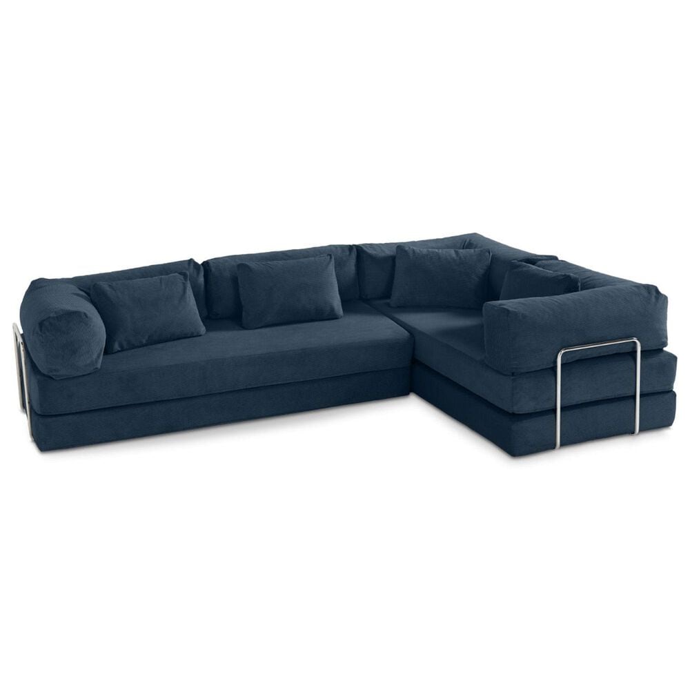 Jaxx Unsofa 2-Piece Modular Right Facing L-Shaped Sectional in Indigo Blue, , large