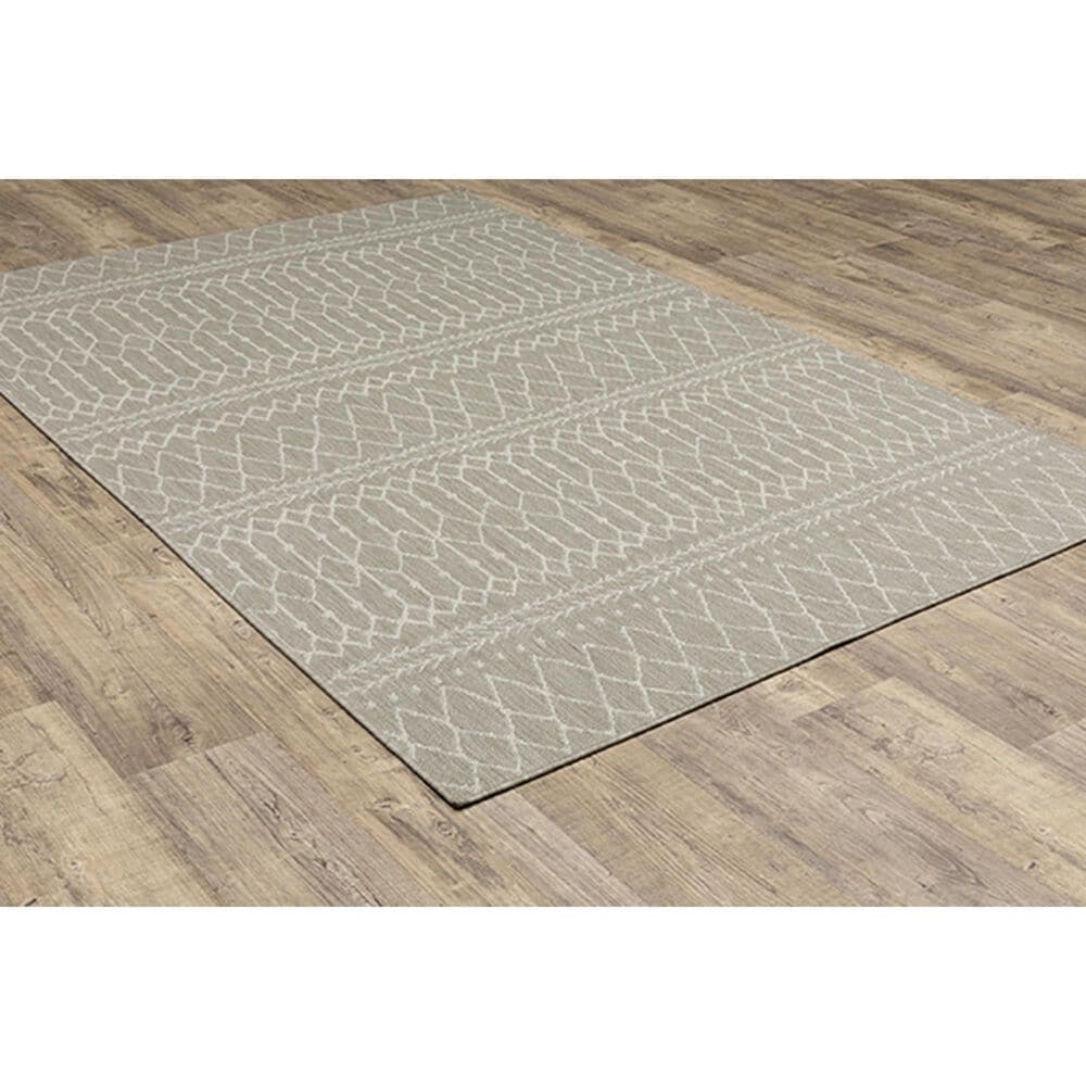 Oriental Weavers Portofino 670H4 9&#39;10&quot; x 12&#39;10&quot; Gray Area Performance Rug, , large