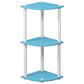 HOMLUX Turn-N-Tube 3-Tier Corner Bookshelf in Light Blue and White, , large