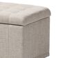 Baxton Studio Kaylee Storage Ottoman Bench in Beige, , large