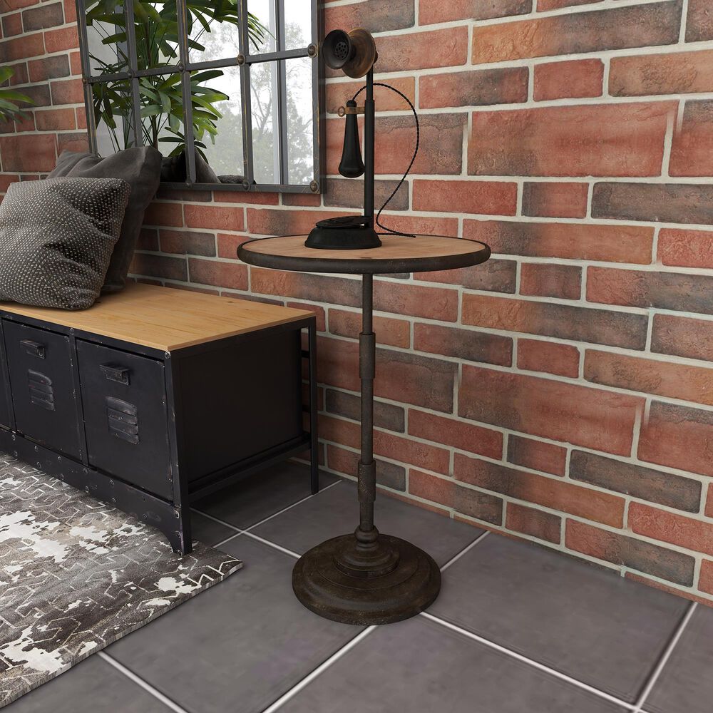 Maple and Jade 25&quot; Accent Table in Dark Brown and Light Brown, , large