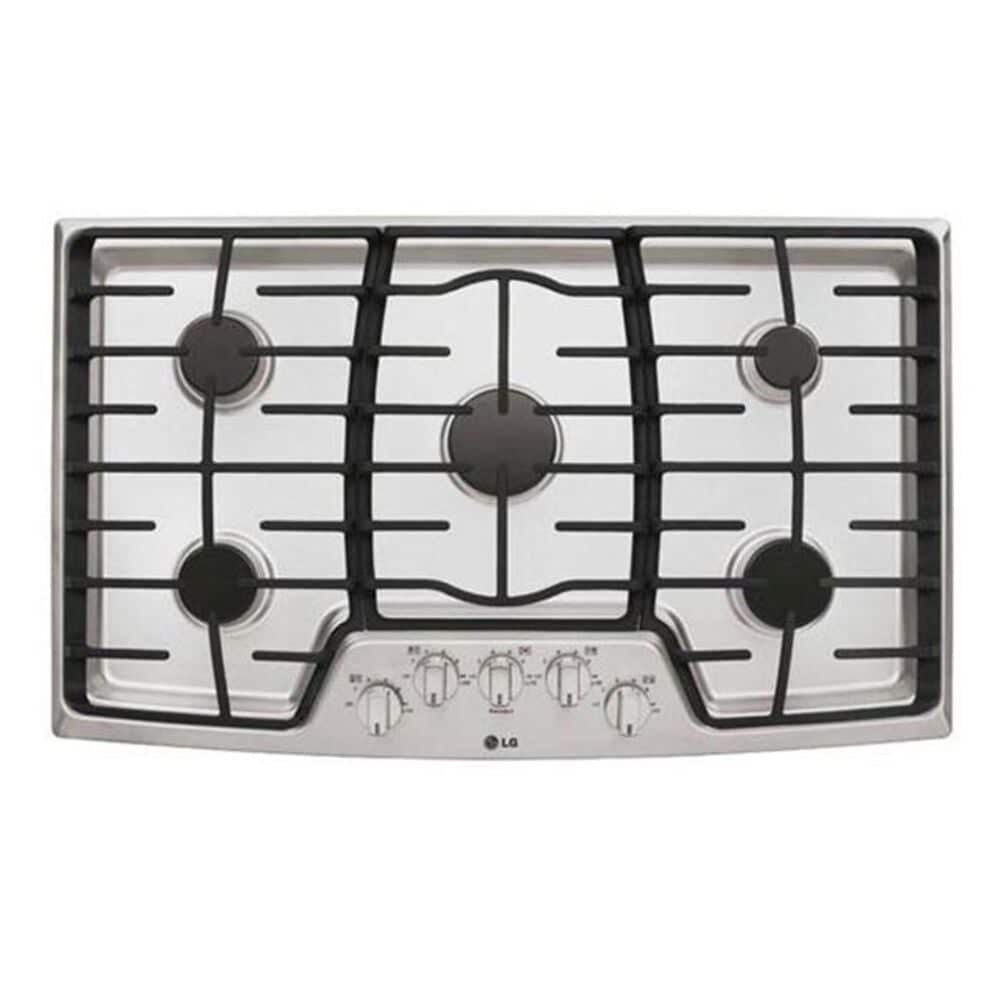 LG 36" Gas Cooktop with 5-Burner in Stainless Steel, , large