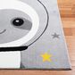Safavieh Carousel CRK140 4" Square Grey and Ivory Kids  Area Rug, , large