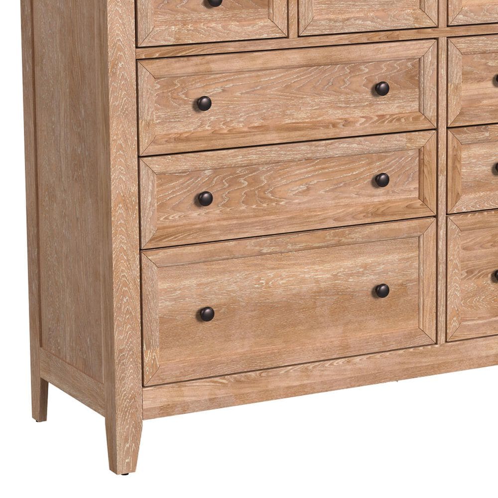 Hawthorne Furniture San Mateo 10-Drawer Dresser and Mirror in Wheat, , large