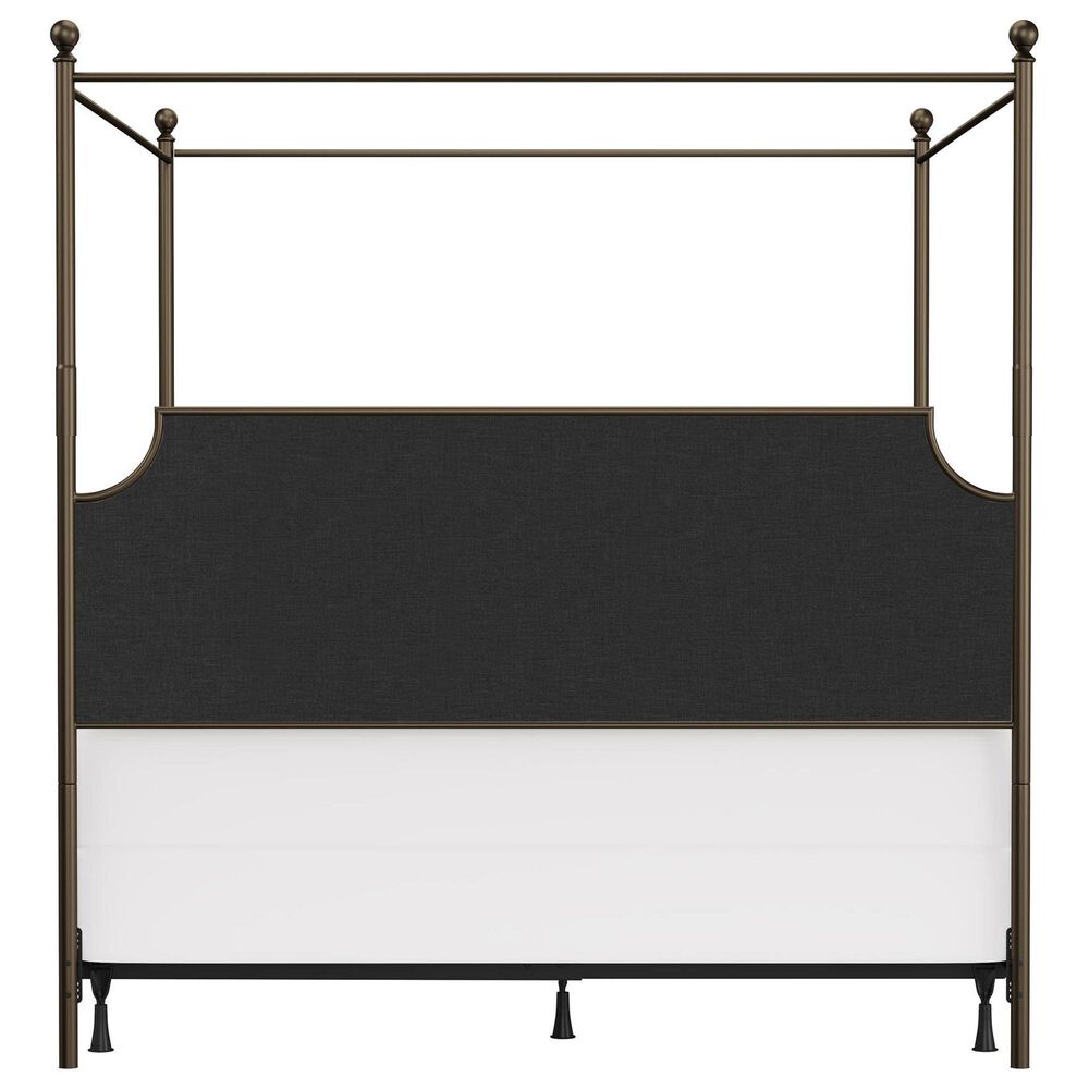 Richlands Furniture McArthur King Metal and Upholstered Canopy Bed in  Brown and Bronze, , large