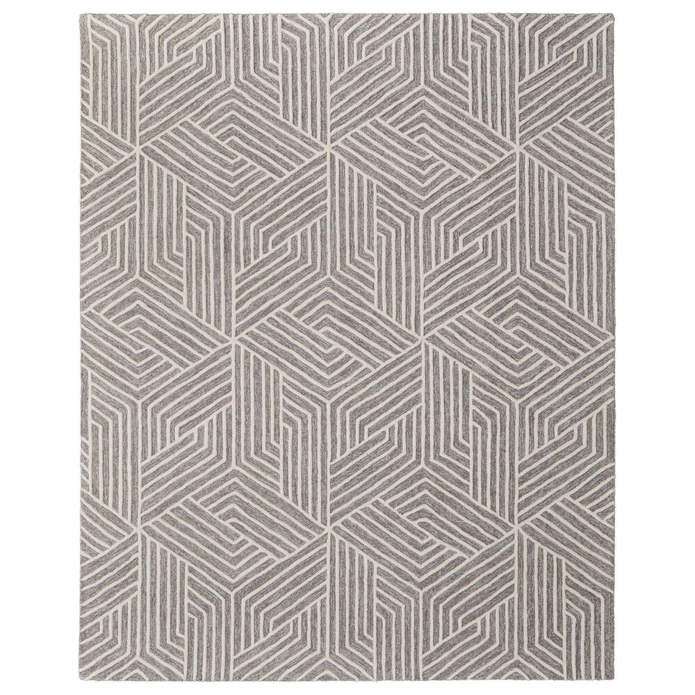 Feizy Lytton 2"6" x 8" Gray and Cream Runner, , large
