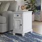 Golden Wave Furniture New Haven Chairside Table in Oyster Shell, , large