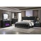 Pacific Landing Lorient Queen 5 Piece Set in Black with Fireplace, , large