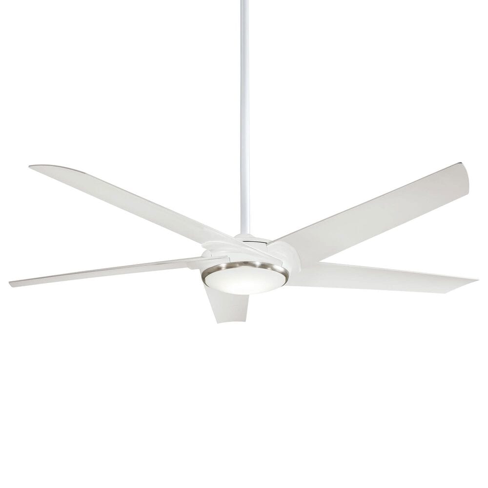 Minka-Aire Raptor 60" Ceiling Fan with LED Light in Flat White, , large