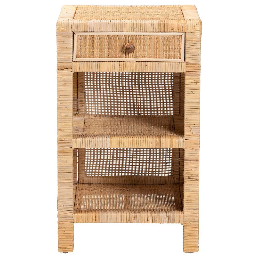 Baxton Studio Bella 1-Drawer Nightstand in Natural Brown, , large