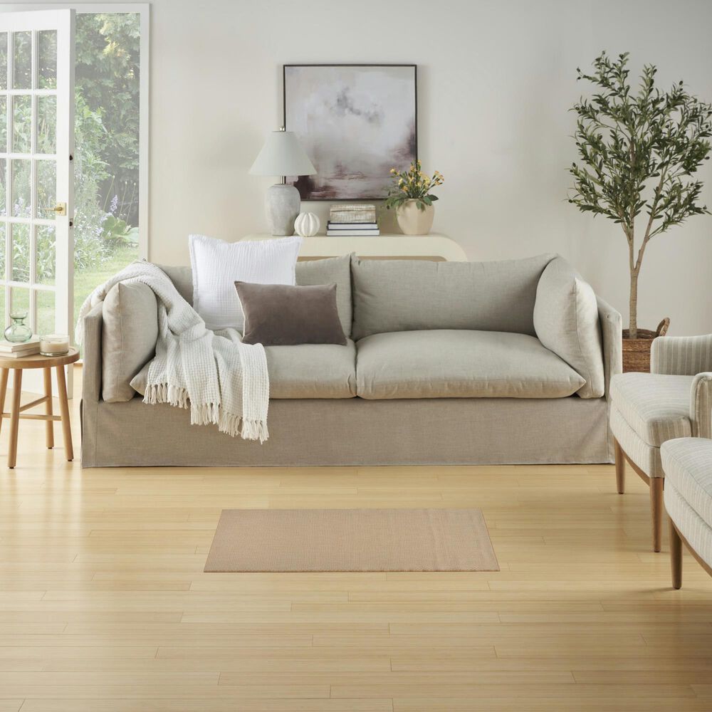 Nourison Courtyard Natural 2&#39; x 3&#39; Indoor/Outdoor Area Rug, , large
