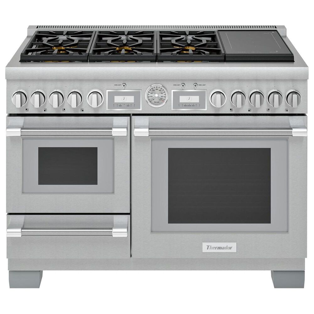 Thermador 48" Pro Grand Commercial Depth Dual Fuel Steam Range in Stainless Steel, , large