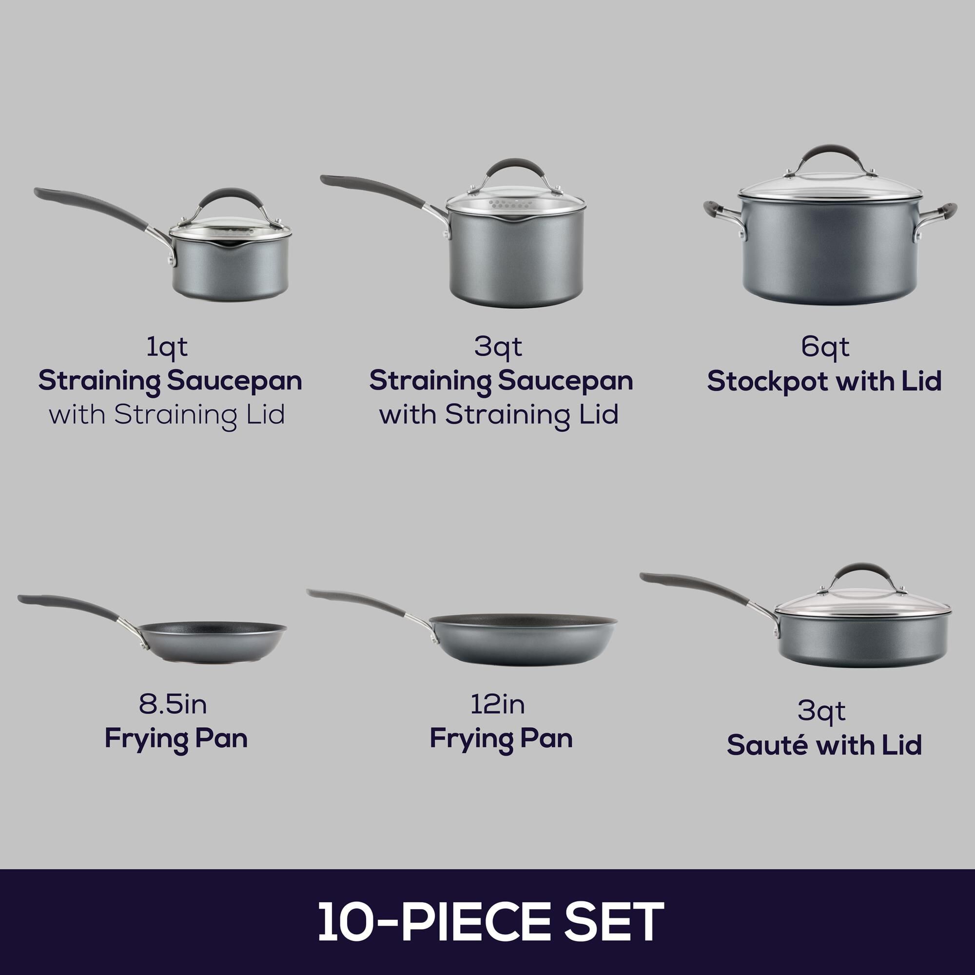 Circulon A1 Series 10-Piece ScratchDefense Nonstick Cookware Set