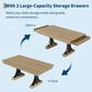 GARVEE 71" Rectangular Dining Table with Two Storage Drawers in Aged Natural - Table Only, , large
