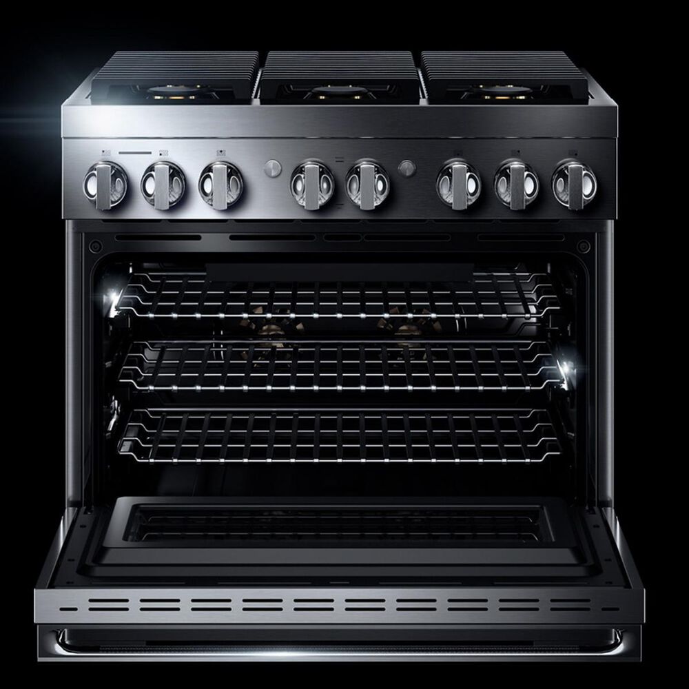 JennAir Noir 36&quot; Dual-Fuel Professional Range in Stainless Steel, , large
